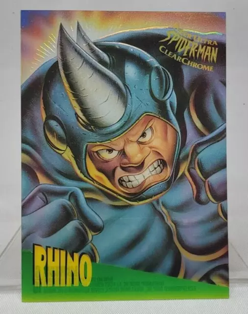 Spider Man Clear Chrome Card 6 Rhino 1995 Fleer Ultra NM