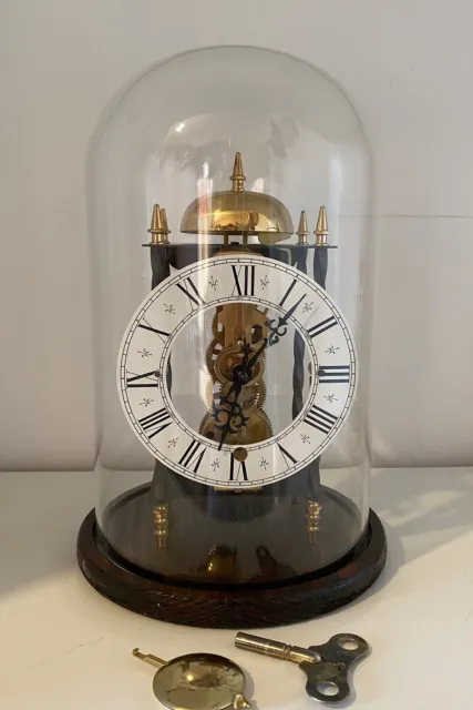 Vintage Large Franz Hermle skeleton clock In Very Good Condition
