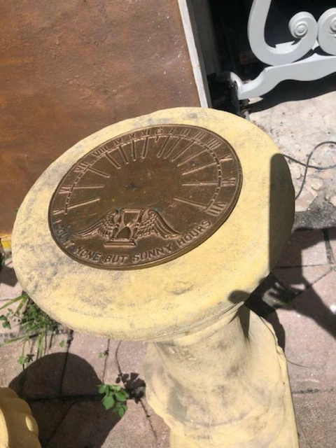 Antique Style Sundial on Stone Pedestal 3