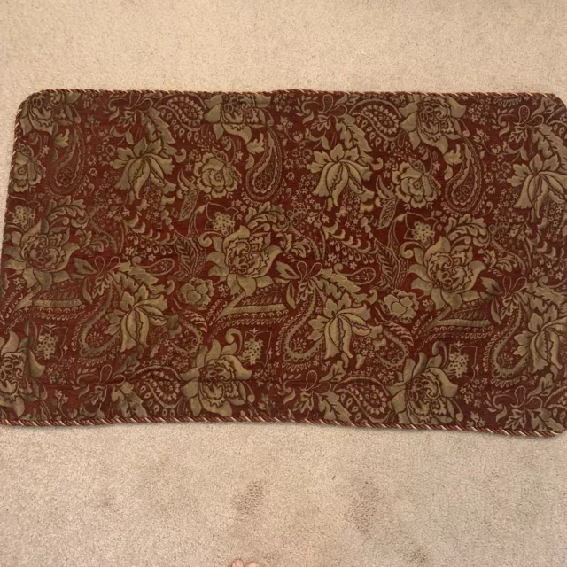 King Size. Jacquard. Lip Cord Edged Pillow Sham.  40" x 24.5".  B88.