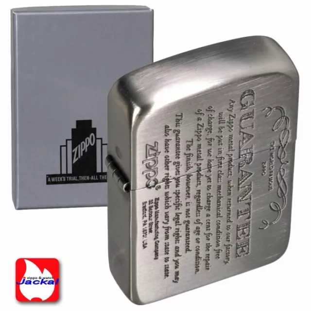 Zippo oil lighter 1941 Replica Guarantee Silver Nickel Antique 3