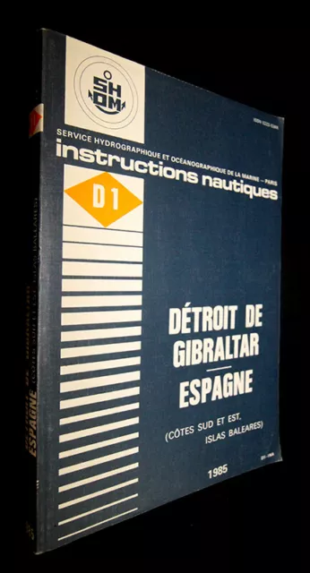Instructions nautiques, série D1 :  Détroit de Gilbratar - Espagne (Côtes