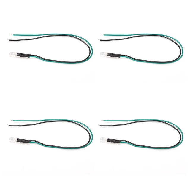 12 LED 5mm Pre-cablati Rosso 3V-6V - Mini Lampadine A Led Per Hobby E Riparazioni
