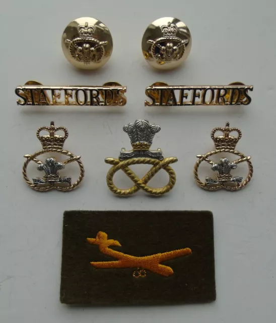 British Army Staffordshire Regiment Cap/Collar Badges/Buttons & Shoulder Titles