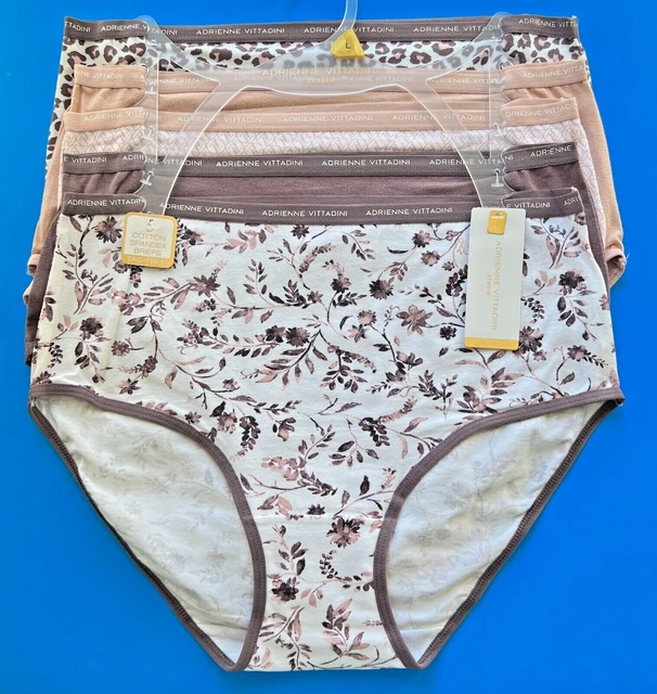 $38 5 PACK Adrienne Vittadini Cotton Brief Underwear Panties Beige L XL  $26.50 - PicClick