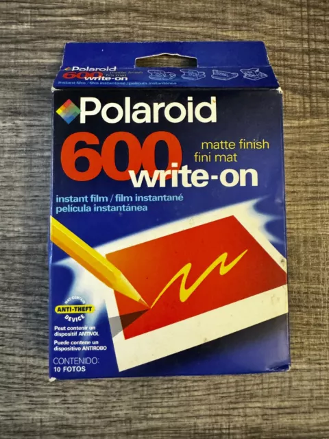 Polaroid 600 write-on instant film 10 photo pack 3.5 x 4.2" NEW Expired 01/03