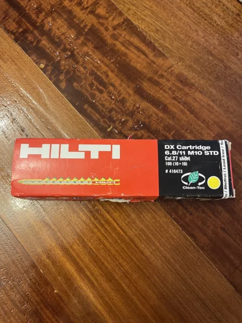 HILTI Yellow Shots  .27 cal  50352 - 10 strips - 100 shots CLEAN-TEC cartridges