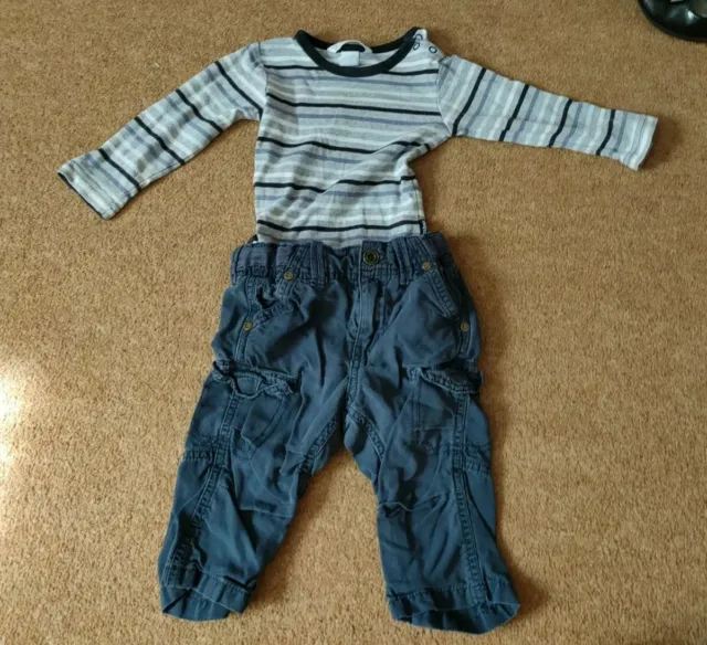 Baby Boy H&M Vest And Trouser Bundle 9-12 Months