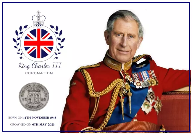 King Charles III Coronation Sixpence Coin Commemorative Memorabilia Souvenir