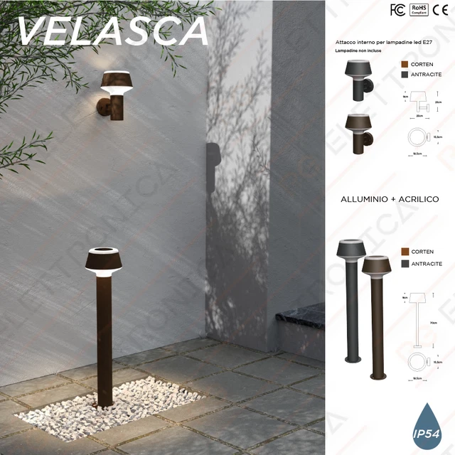 PALO LAMPIONCINO DA TERRA ATTACCO E27 DA ESTERNO IP54 - LAMPADA DA - Foto 11