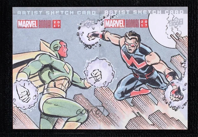 2017 Marvel Annual Puzzle Sketch Card Achievements 1/1 Mitch Ballard Auto 5i7