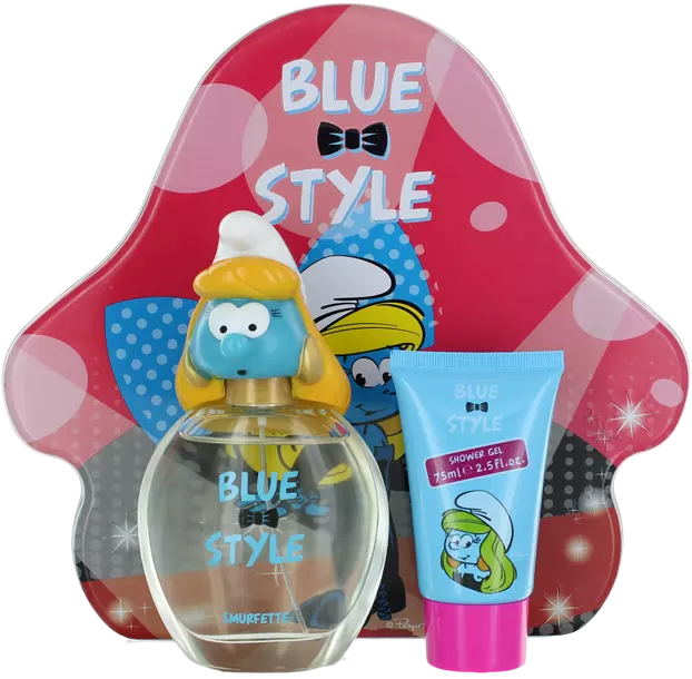 Azul Estilo Pitufina Por The Smurfs Para Niños Juego: EDT+ Sg Shopworn Nuevo