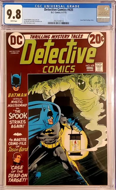 Detective Comics #435 Cgc 9.8 WHITE pages 1 Of 3 in this grade none higher