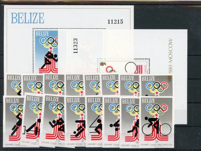 Belize 432-439 A+B, Block 10-11 postfrisch Olympia #JL307