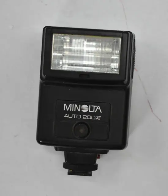 Minolta Auto 200x Shoe Mount Flash For Minolta XD XG Series Cameras 946 D