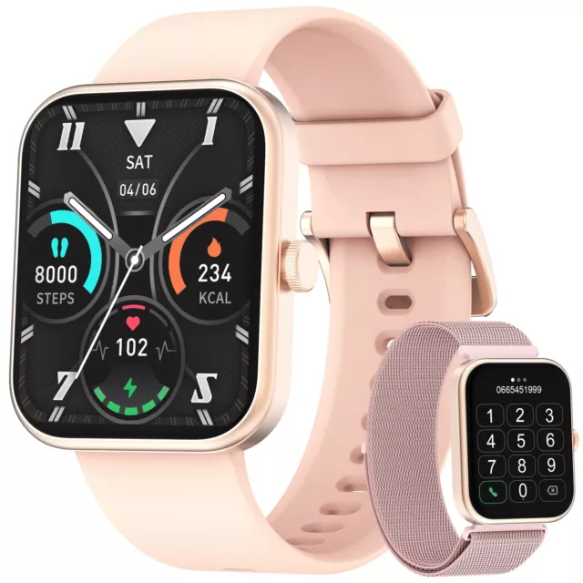 Smartwatch, Reloj Inteligente Mujer - Hacer y Contestar Llamada, Pantalla