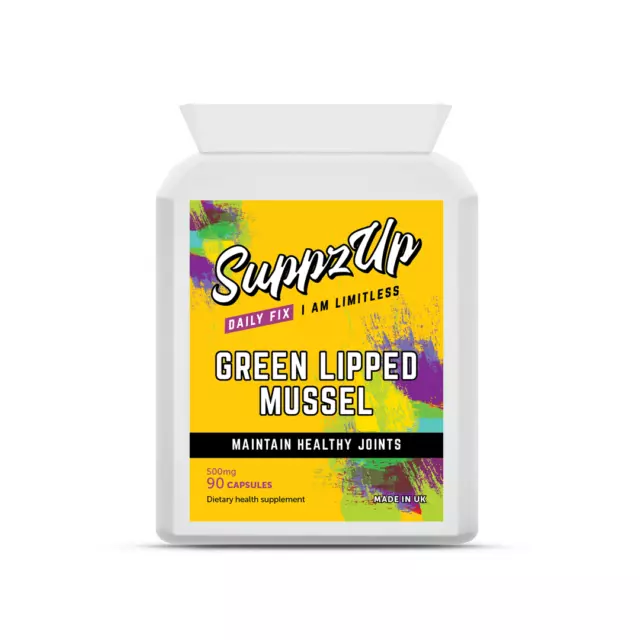 Suppzup Green Lipped Mussel 500mg 90 Capsules Healthy Joints & Immune System