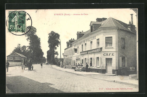 CPA Evreux, Avenue de Caen 1906