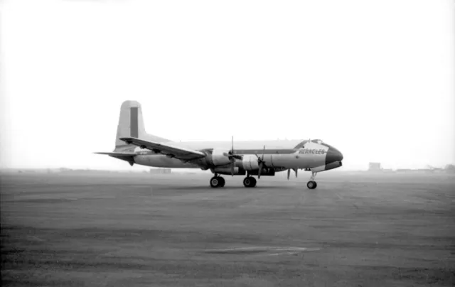 Aeronaves de Panama, C-74 Globemaster I, HP-385 at Prestwick - original B&W neg