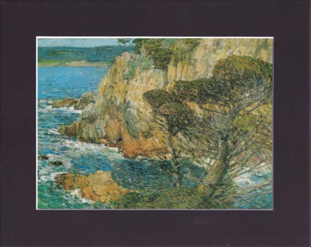 8X10 Matted Print Art Painting Picture: Childe Hassam, Point Lobos Carmel, 1914