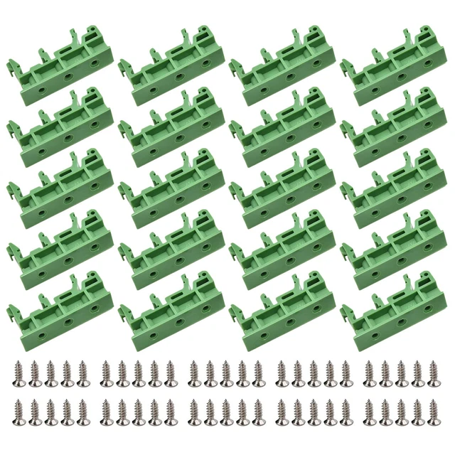 20PCS PCB DIN C45 rail DIN rail adapter plastic with screws 43*19*10mm