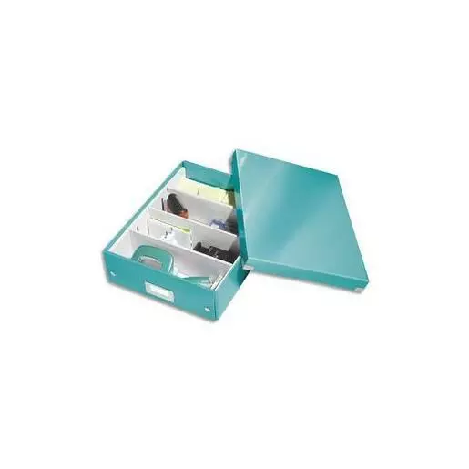[Ref:60580051] LEITZ boîte de rangement Click & Store WOW, grand,bleu glacé