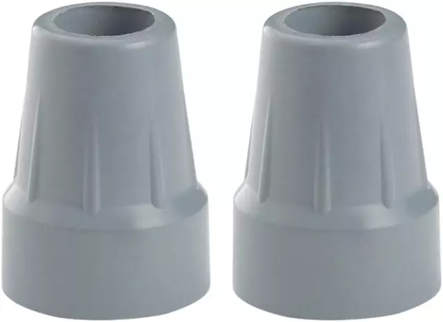 Puntas de muleta médica Urge, gris, 7/8 pulgadas (2)