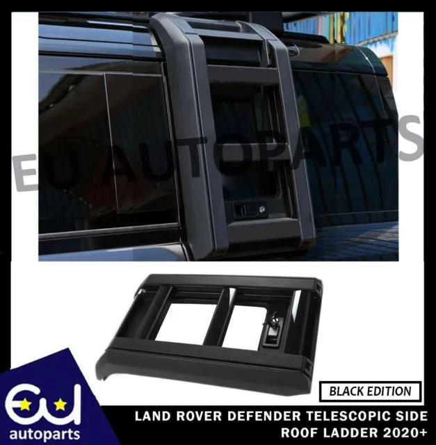 For Land Rover Defender L663 Telescopic Side Ladder Deployable Roof Blk Edition