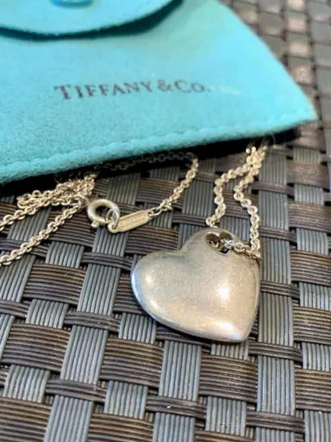 tiffany heart necklace silver really heavy