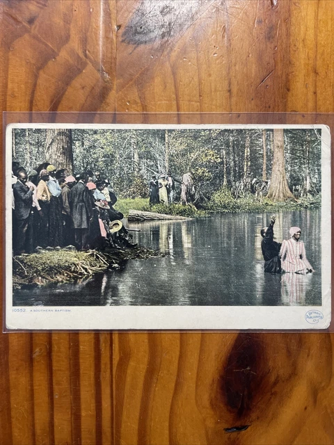 Black Americana Postcard A Southern Baptism