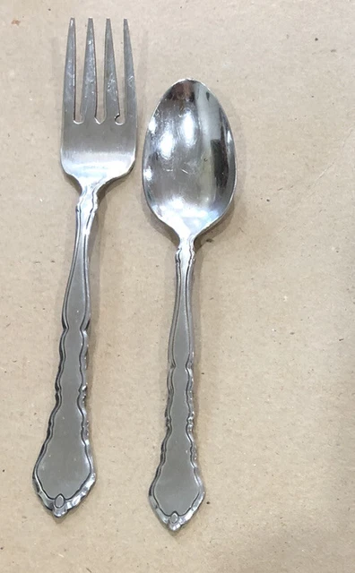 Oneida Stainless Satinique Flatware (2) PC Teaspoon & Salad Fork