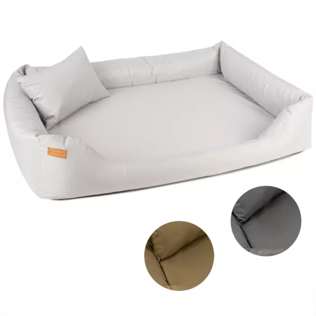 Canapé-lit douillet Canapé-lit pour chien avec coussin et matelas 120x90cm