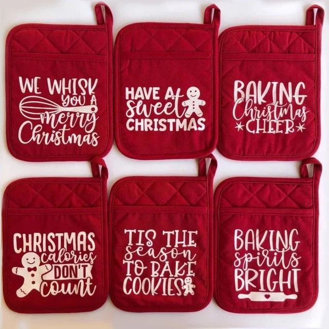 Durable Christmas Pot Rack Baking Mitts Christmas Decorative Tool  Christmas