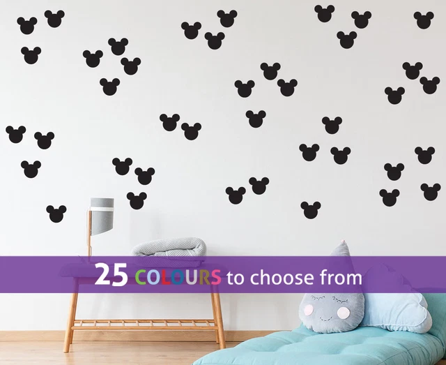 MICKEY MOUSE VARIOUS head shape size packs wall art sticker decal