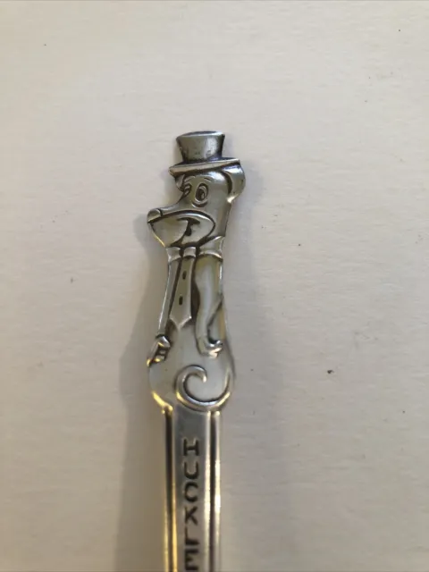 Vintage 1960s  Hanna-Barbera Huckleberry Hound Cereal Spoon Silver Plated