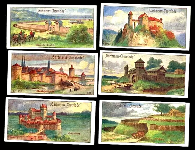 GARTMANN Sammelbilder komplette Serie 242 Alte Burgen Wasserburg - Wallburg