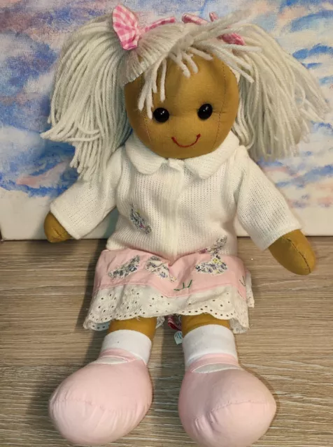 Powell Craft Blonde Wool Hair Rag Doll In Toys Dress Soft Plush Toy