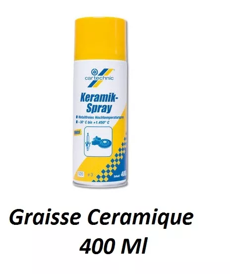 1 spray de graisse céramique 400ml bombe aerosol très haute température +1450°C