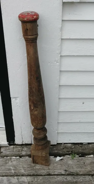 Architectural Salvage Turned Wood Newel Post