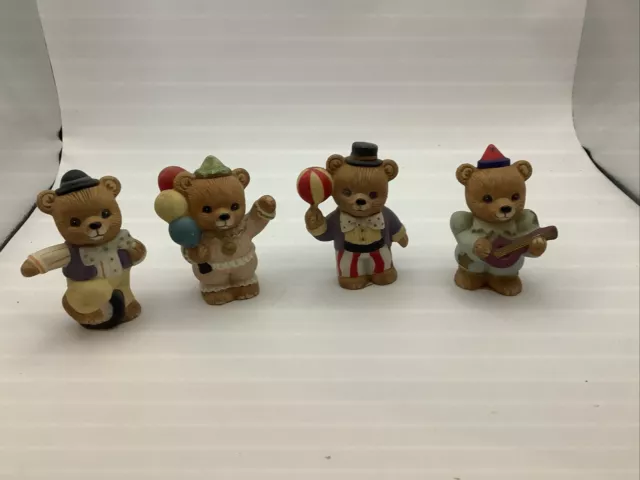 Homco Porcelain Figurines 1449 Set Of 4 Circus Bears 210443