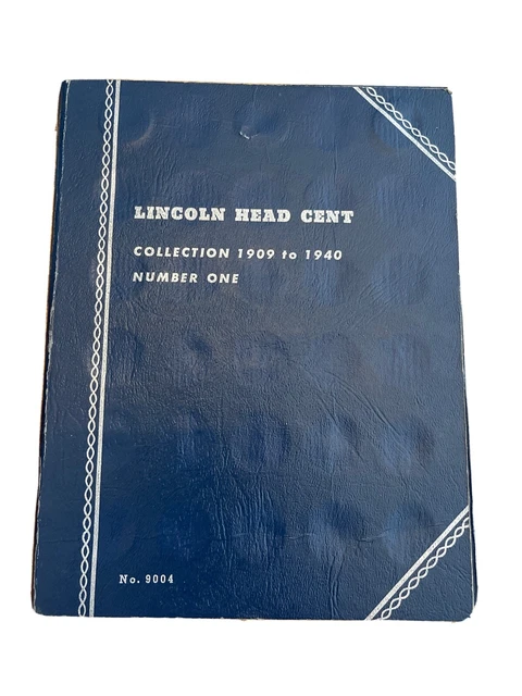 Circulated 1909 - 1940 Lincoln Head Cents Pennies 46 coins Partial Set w/ Album