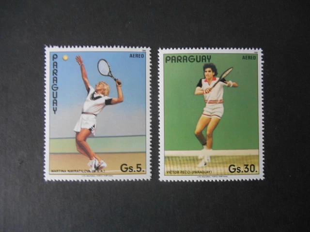 Paraguay 1986, Sport, Tennis, Tennisspieler, Flugpost, ** postfrisch