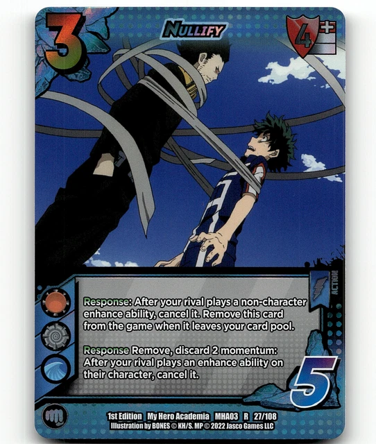 UniVersus Nullify My Hero Academia: Heroes Clash 1st Edition Rare