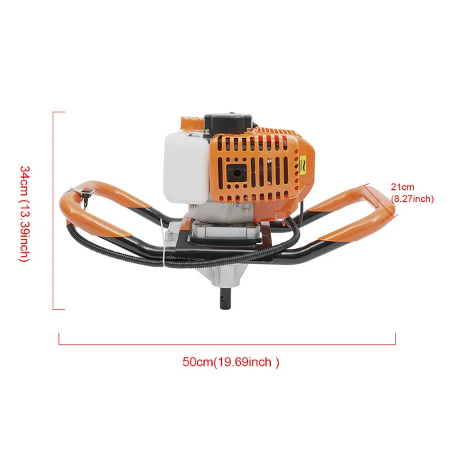 2-Stroke 52CC Gas Powered Hole Borer Digger Cylinder Driller