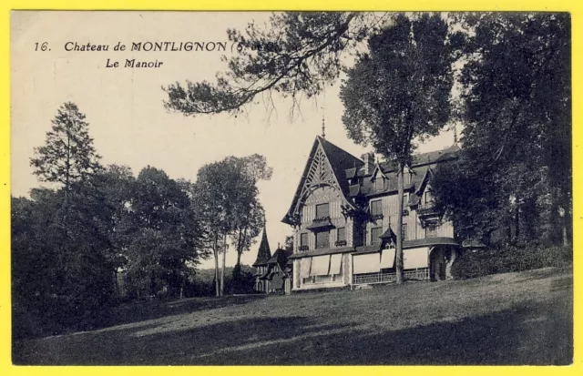 cpa 95 - MONTLIGNON (Val d'Oise) Le MANOIR du CHÂTEAU Parc