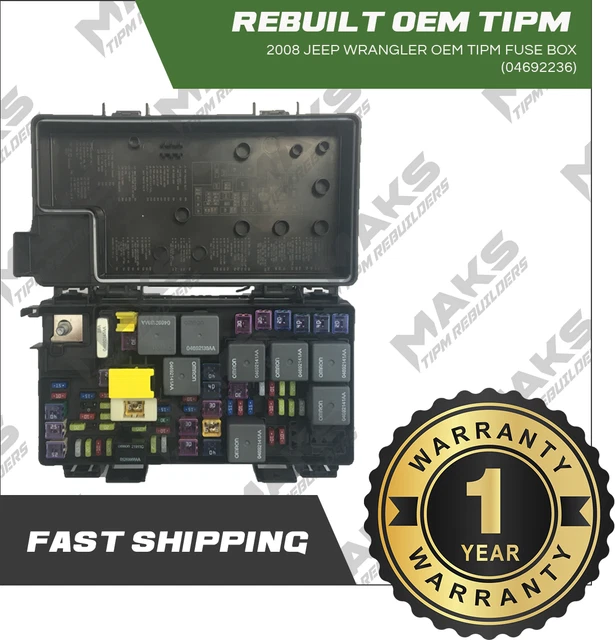 2008 JEEP WRANGLER OEM Rebuilt TIPM Fuse Box 04692236 *PROGRAMMING