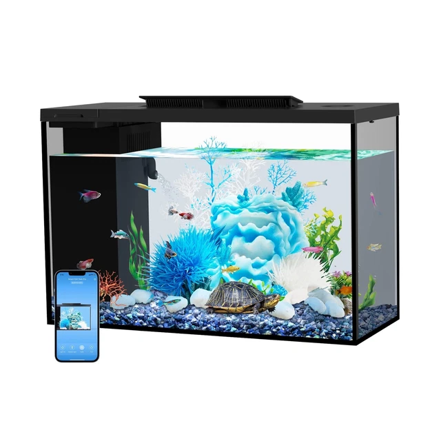ERAARK Aquarium kit Betta Fish Tank self Cleaning, Smart Aquarium That Suppor...