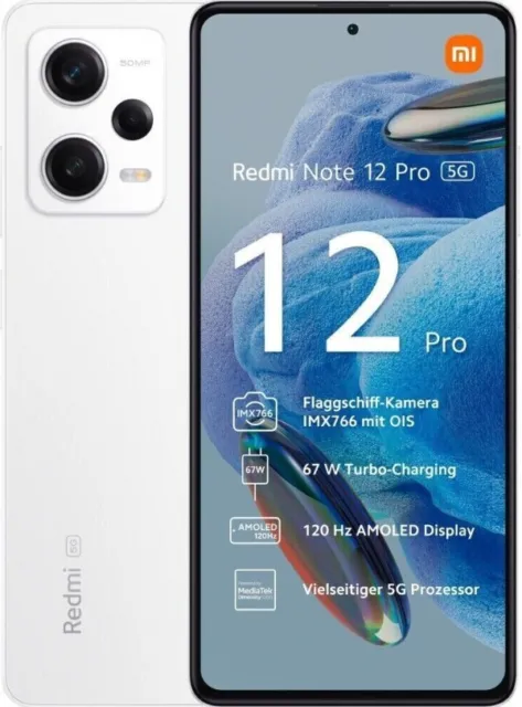 Redmi Note 12 Pro 5G - 128GB - Polar White (Ohne Simlock)