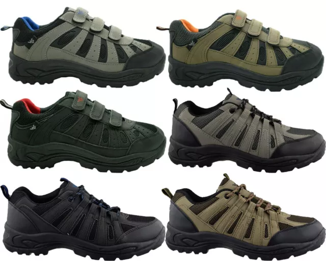 New Mens Hiking Boots Walking Ankle Hi Tops Trail Trekking Trainers Shoes Sizes