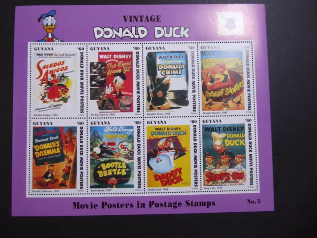 Guyana 1993, 4x Disney KB Serie "Plakate", **/MNH, Mi.Nr.4416/69, ME 320,- 2